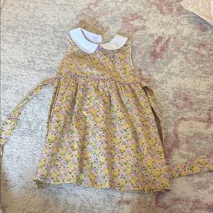 Floral Kids Casual Dress with Peter Pan Collar